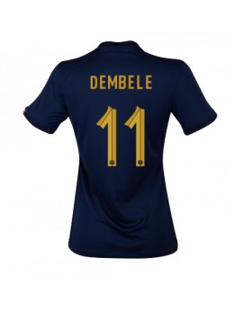 Frankreich Ousmane Dembele #11 Heimtrikot für Frauen WM 2022 Kurzarm
